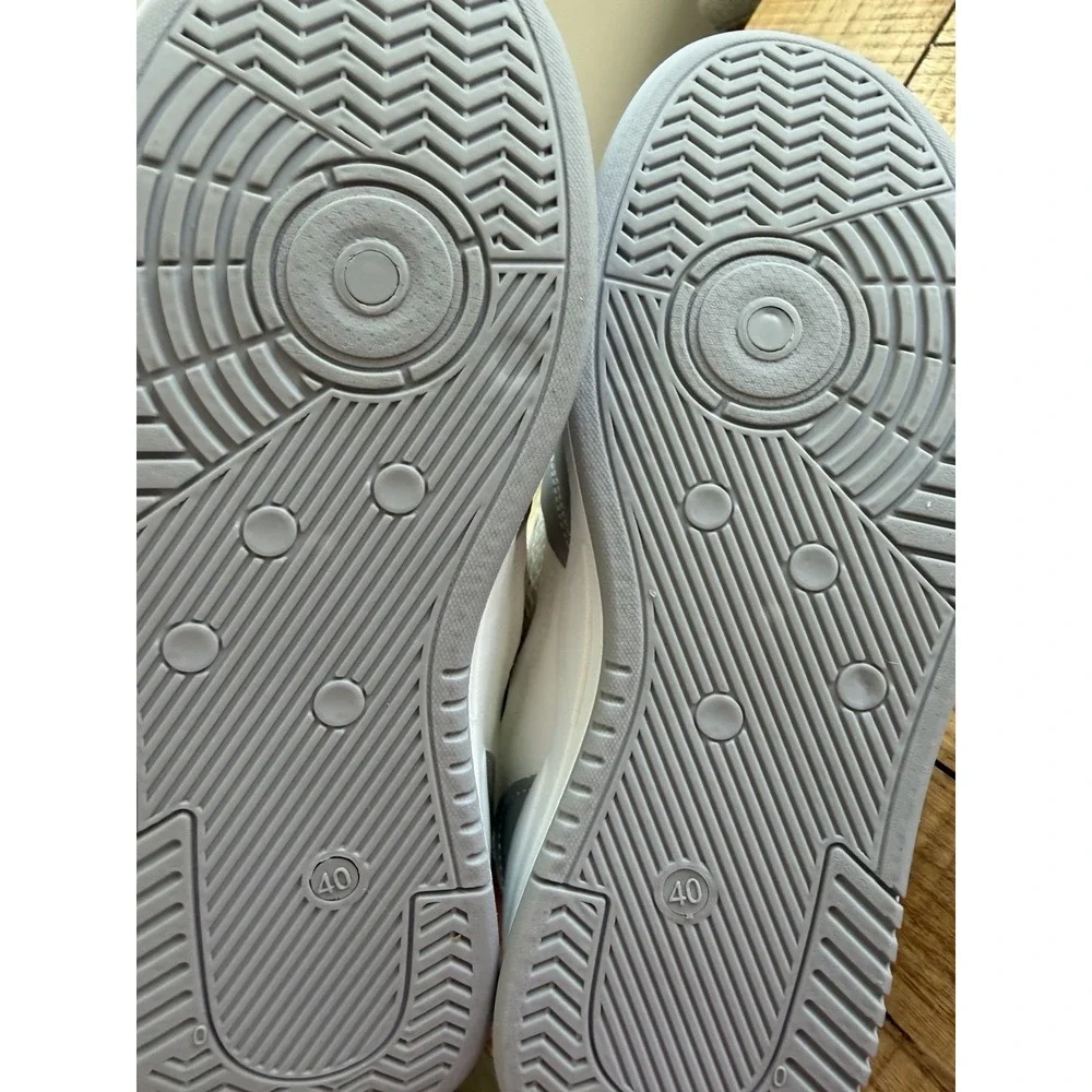 Skoo Wood ADERSTAR Mens 7.5 / EU 40 Sneakers Low Top Mesh White Grey Chunky